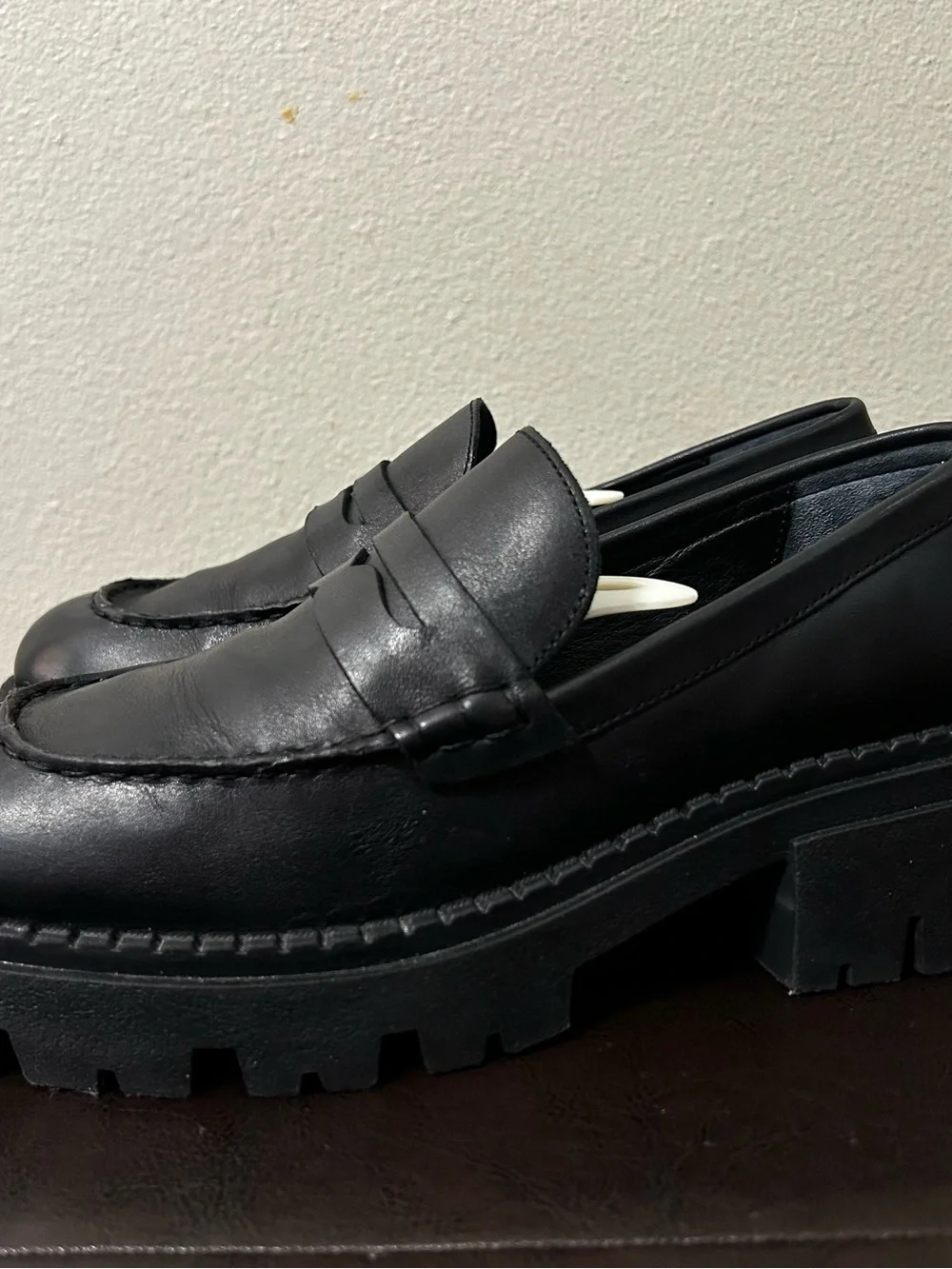 Free People Lyra Lug Sole Loafer Black Women Size 38 Size 7.5
